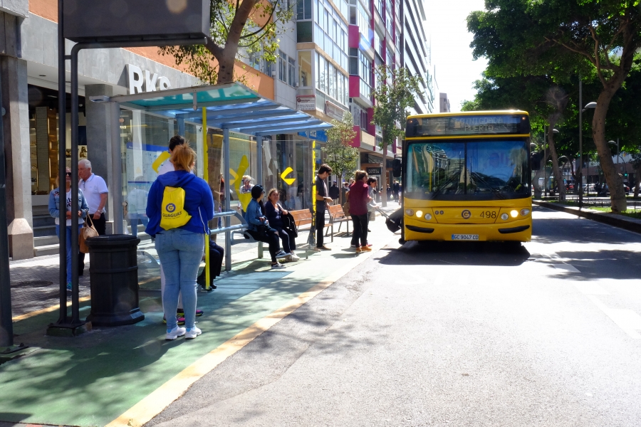 Guaguas traslada el 21 de mayo las paradas de Mesa y López a Juan Manuel Durán para facilitar la obra en esta la zona comercial abierta