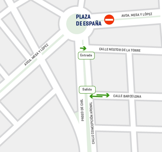El Ayuntamiento habilita el doble sentido en la calle Barcelona para mejorar la circulación tras el cierre de Mesa y López