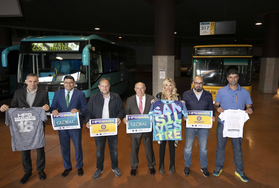 Guaguas Municipales se suma a la celebración de la San Silvestre con transporte gratuito para los participantes