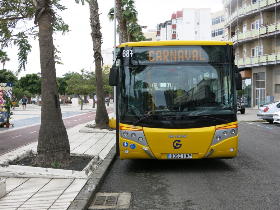 Guaguas Municipales despliega un dispositivo especial con 300.000 plazas para los festejos importantes del Carnaval de Una Noche en Río