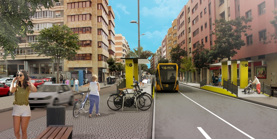 El Ayuntamiento comienza las obras de la MetroGuagua en el corredor de Venegas y Luis Doreste Silva
