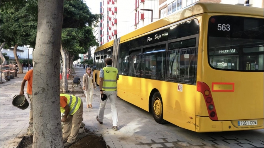 Guaguas Municipales vuelve a transitar por las ramblas de Mesa y López este martes 1, aprovechando el inicio de la campaña navideña