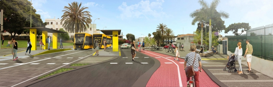 El Ayuntamiento comienza las obras del tramo de MetroGuagua comprendido entre Juan XXIII y Emilio Ley 
