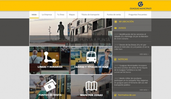 La página web de Guaguas Municipales recibe más de un millón de visitas durante 2013