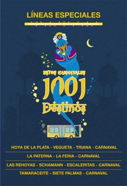 Guaguas Municipales oferta 40.000 plazas diarias en las siete noches más importantes del Carnaval 2015