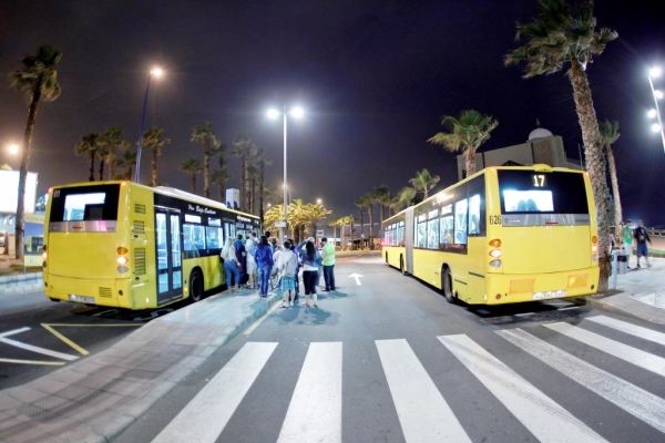 Guaguas Municipales aumenta un 13% los clientes de las tres líneas ‘Luna’ en el primer semestre de 2015 respecto al mismo periodo del año precedente