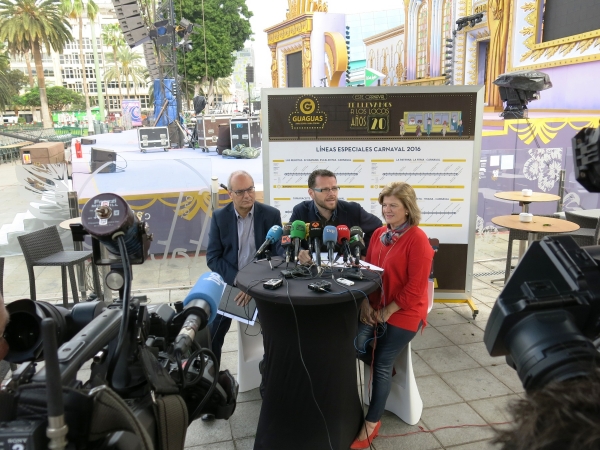 Guaguas Municipales oferta 280.000 plazas de transporte público durante las siete noches más importantes del Carnaval de Los locos años 20