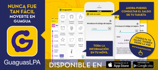 Guaguas Municipales facilita la consulta del saldo del BonoGuagua en su página web y en el aplicativo para móviles ‘GuaguasLPA’ 